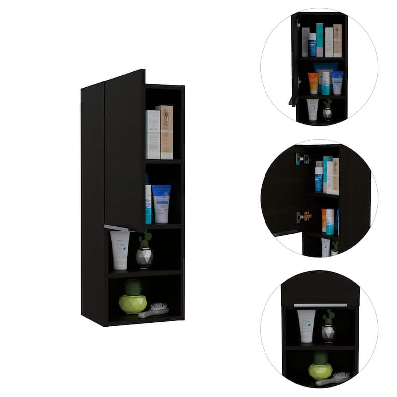 Bathroom Cabinet With Two Internal Shelves,Two External Shelves,Single Door - N/A