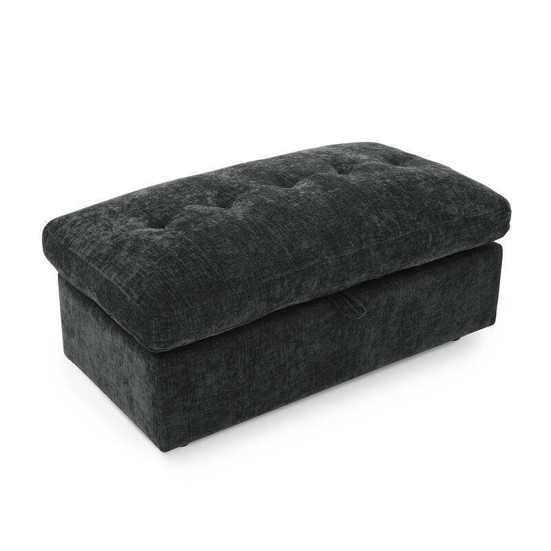 Double Recliner Chair with Adjustable Backrest, Storage Ottoman, USB Port & Phone Stand