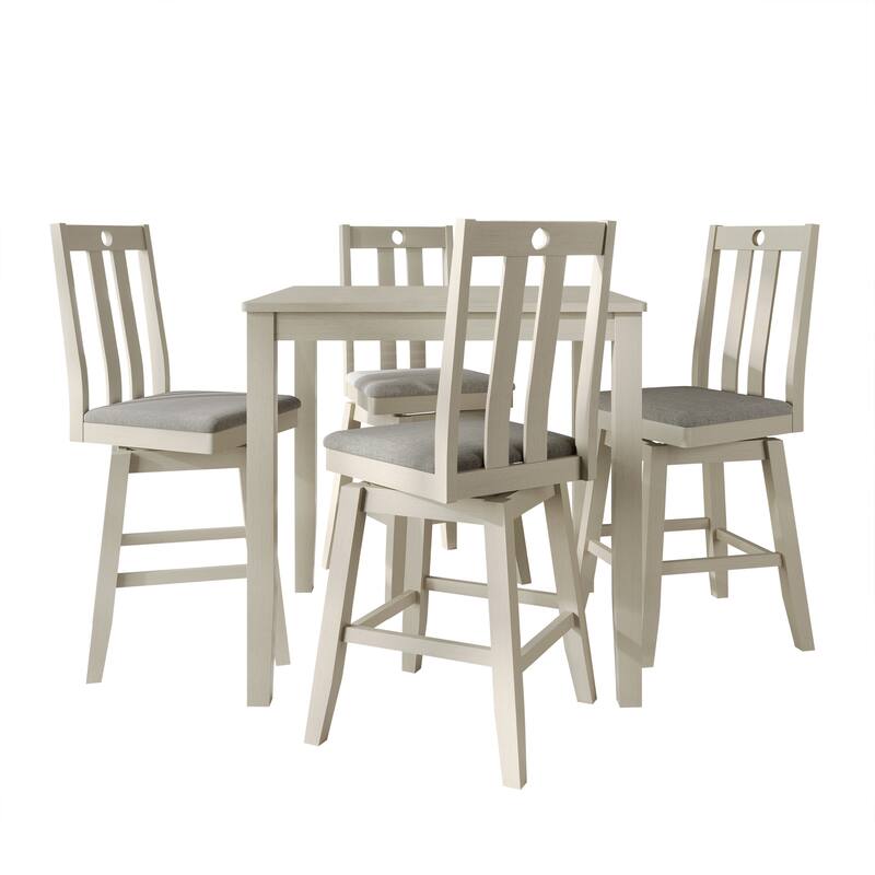 CraftPorch Mid Century Swivel Counter Dining Set - Antique Grey