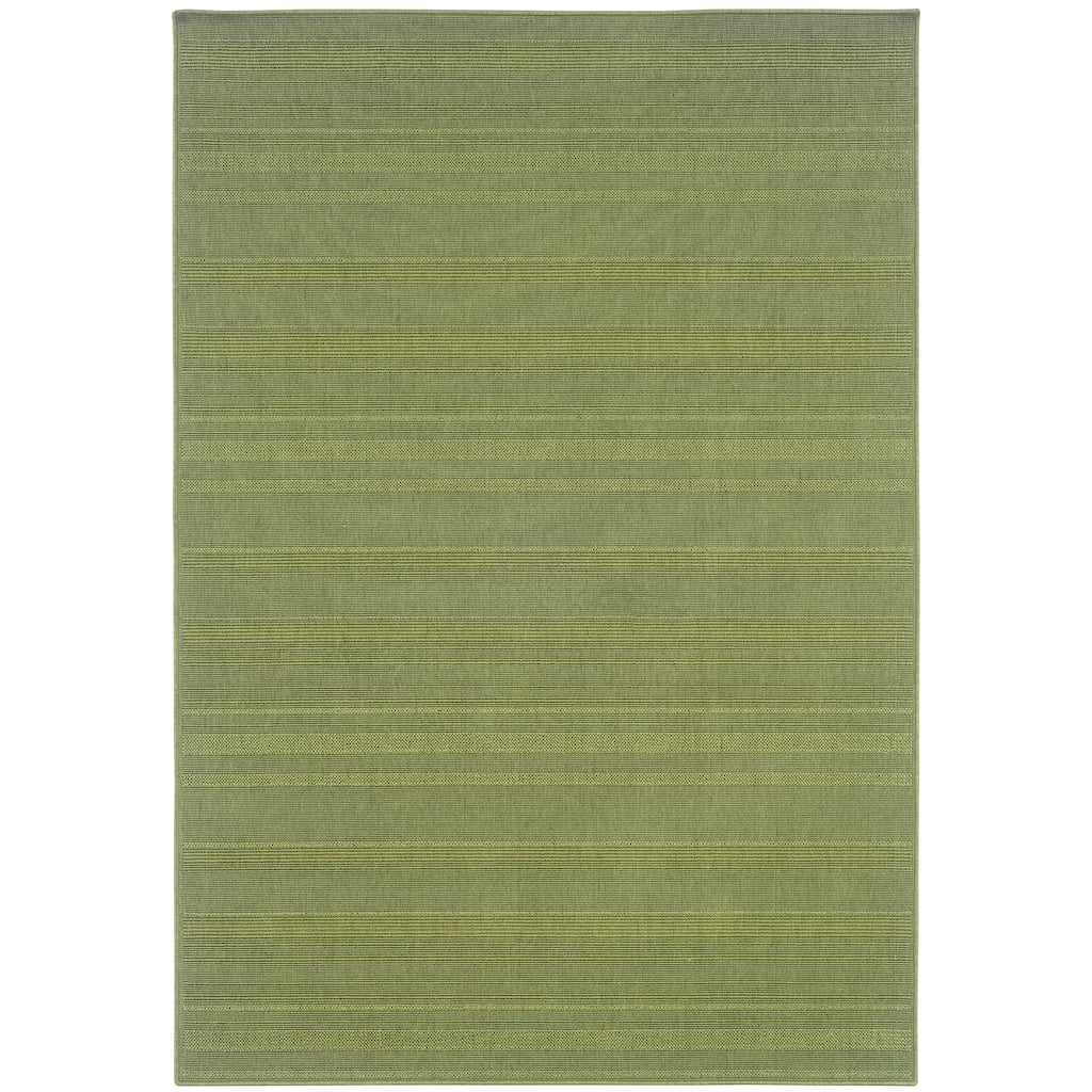 Jefferson Green Solid Outdoor Casual Area Rug