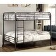 preview thumbnail 2 of 4, Wila Modern Full over Full Metal Bunk Bed with Ladder by Furniture of America