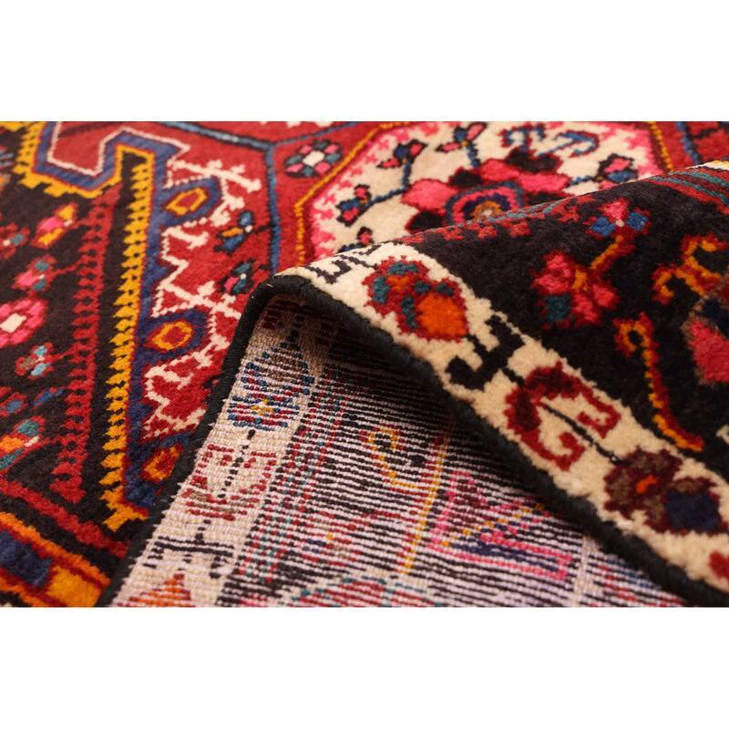 ECARPETGALLERY Hand-knotted Anatolian Vintage Black, Dark Red Wool Rug - 3'11 x 6'7