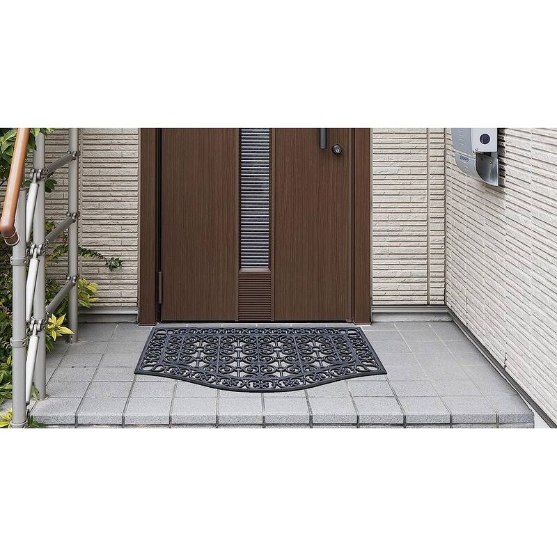 A1HC Rubber Grill Matching Doormat Set, For Front, Patio & Garage Entrance, Heavy Duty for Indoor Outdoor