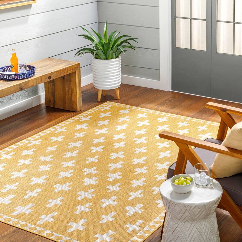 Livabliss Boronia Indoor/ Outdoor Mod Geometric Area Rug