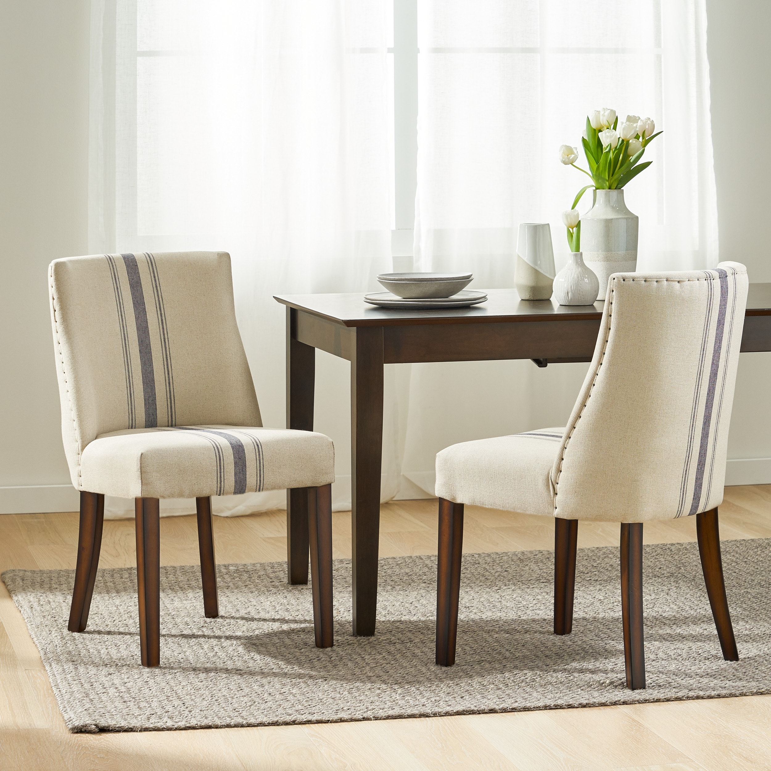 Harman Fabric Dining Chairs Set of 2 by Christopher Knight Home