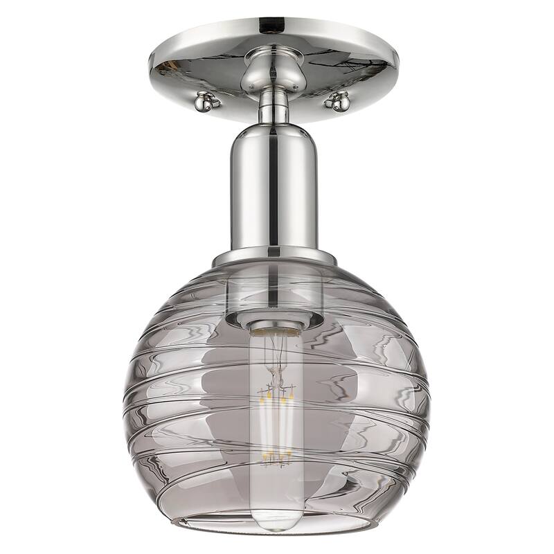 Innovations Lighting 716-1C-G1213-6SM Athens Deco Swirl 6" Wide - Polished Nickel