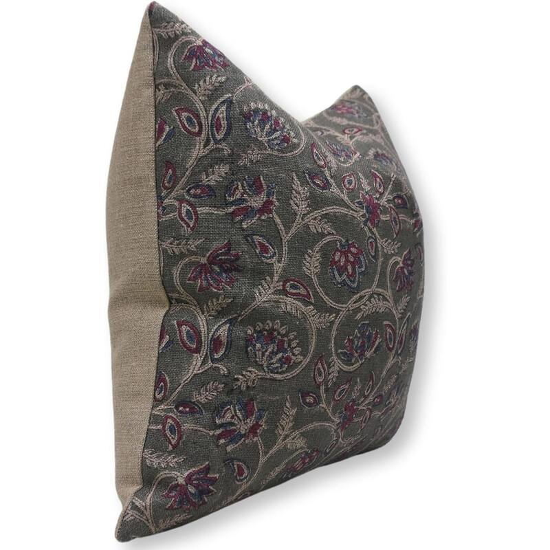 Fabdivine Linen Handmade Block print pillow Cover