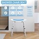 preview thumbnail 2 of 7, Shower Chair, 6 Levels Height Adjustable, Safety Shower Stool with Non-Slip Seat Plate and Foot Pads, 400 LBS Weight Capacity