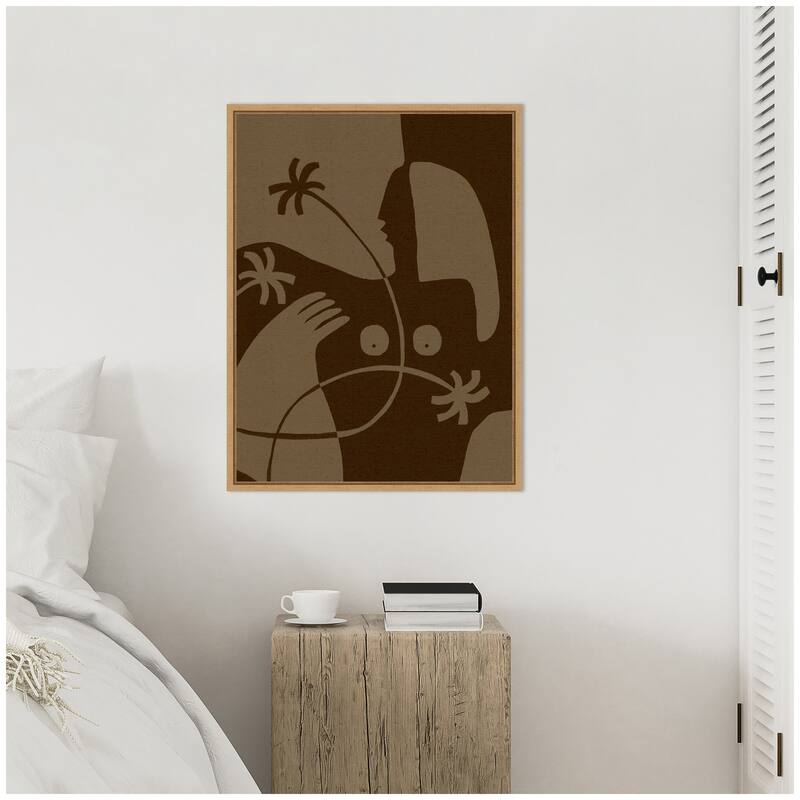 Kate and Laurel Sylvie The Land Story 6 Framed Canvas by Shatha Al Dafai
