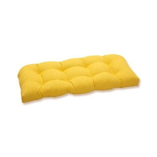 Pillow Perfect Solid Rectangular Outdoor Bench Cushion in Black 501994 - The Hom