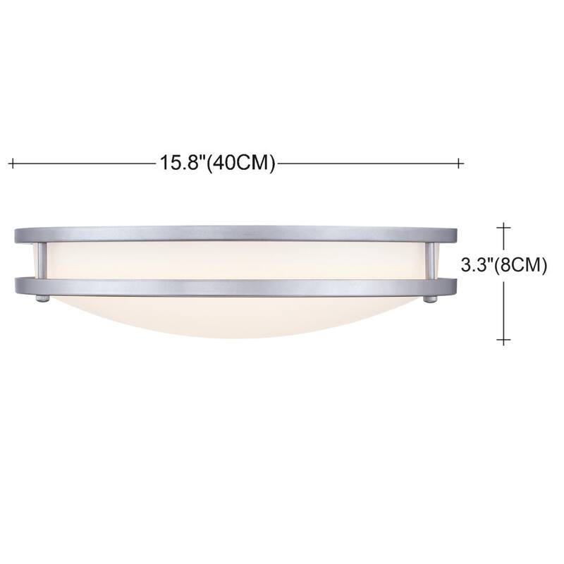 33-in Oval Brushed Nickle or Matte Black Finsh Led Flush Mount Light