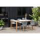 Option White Table & Grey Wood Sidechairs