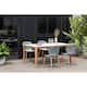 Option White Table & Grey Wood Sidechairs