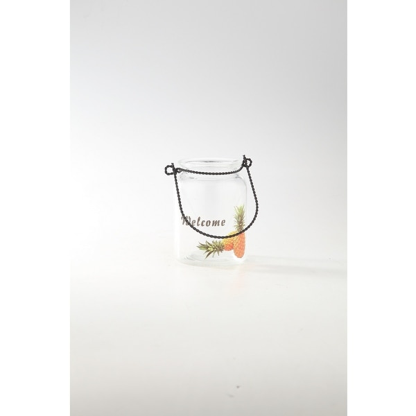 6” Clear Round Glass Snack Jar with Handle - N/A