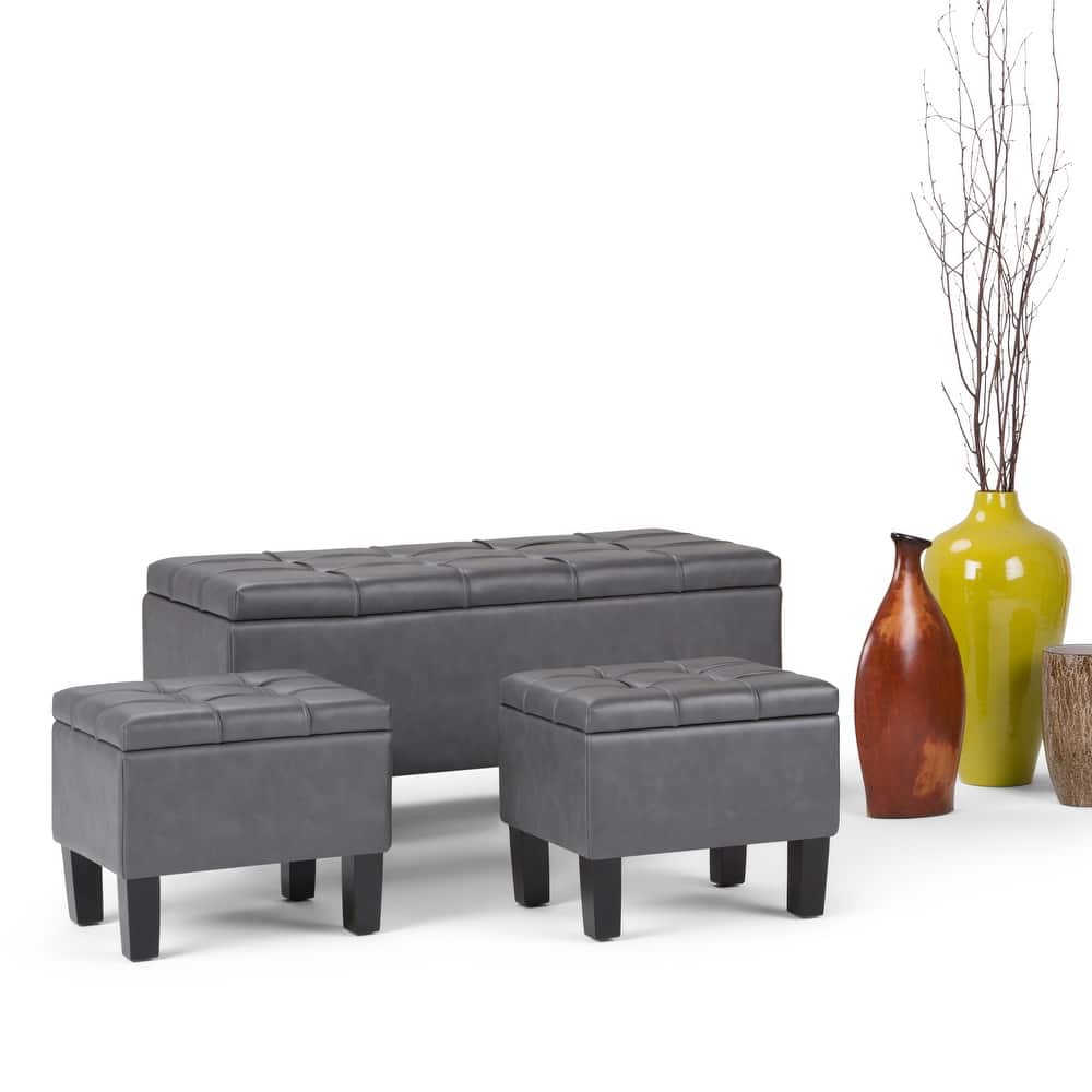 WYNDENHALL Lancaster 44 inch Wide Contemporary Rectangle Storage Ottoman