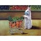 preview thumbnail 2 of 3, Quarantine Shopping by Lucia Heffernan 28"X21" With Hand Painted Brushstrokes, Print on Canvas