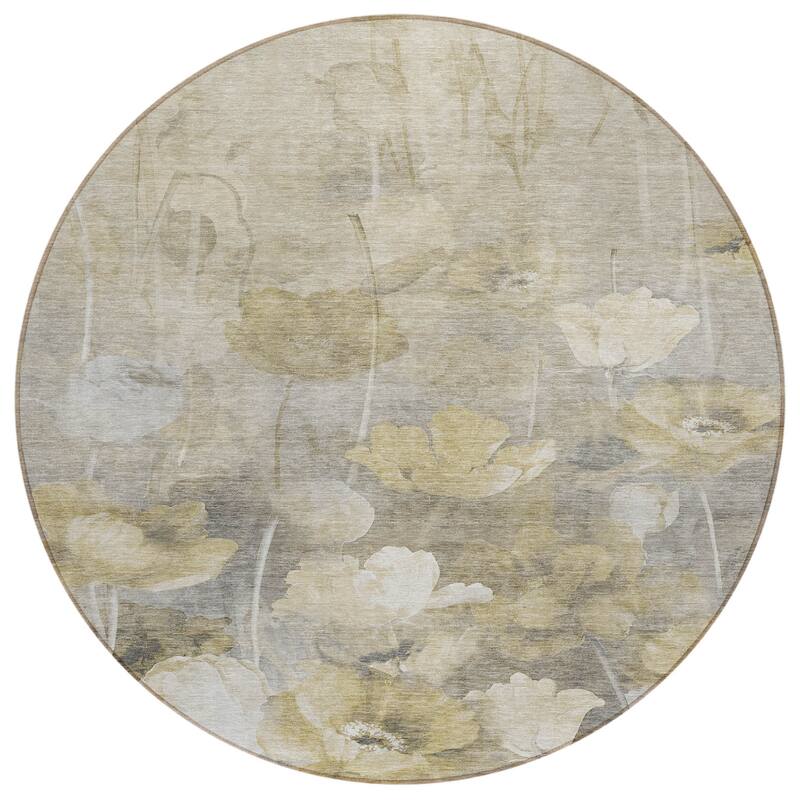 HomeRoots Floral Transitional Rectangle Outdoor Rug