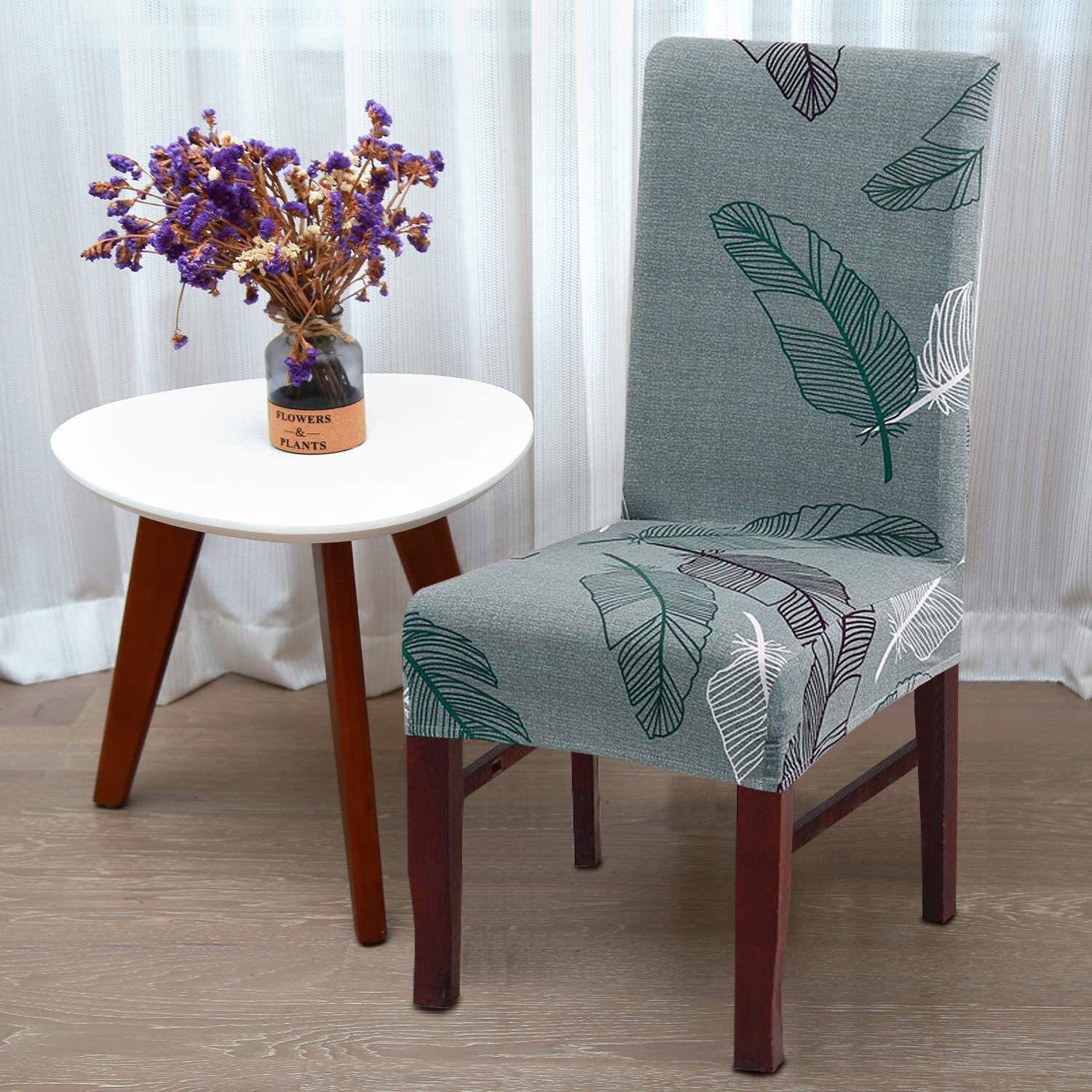 4 Pack Stretch Dining Chair Slipcovers Washable Chair Covers Overstock 32399766