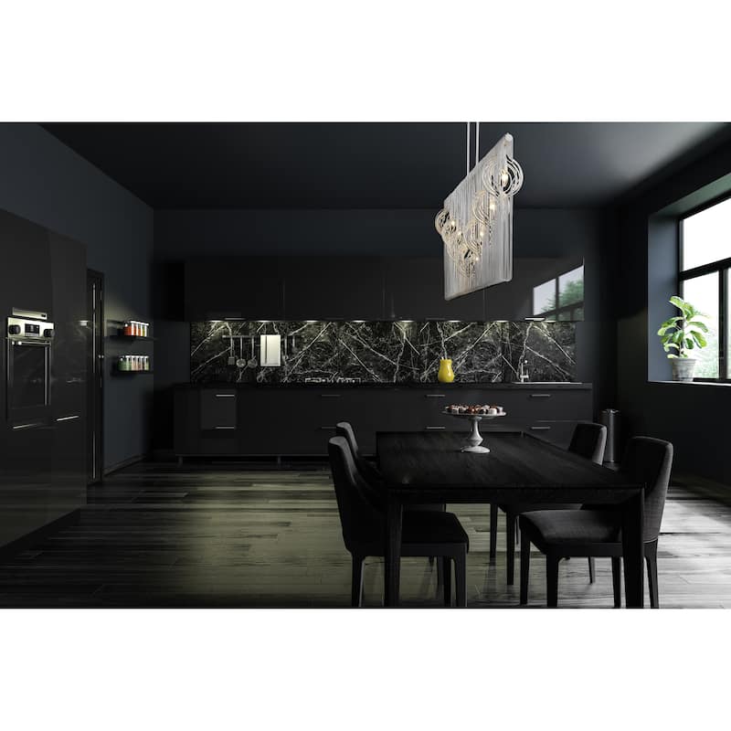 Contour 7 Light White Linear Chandelier