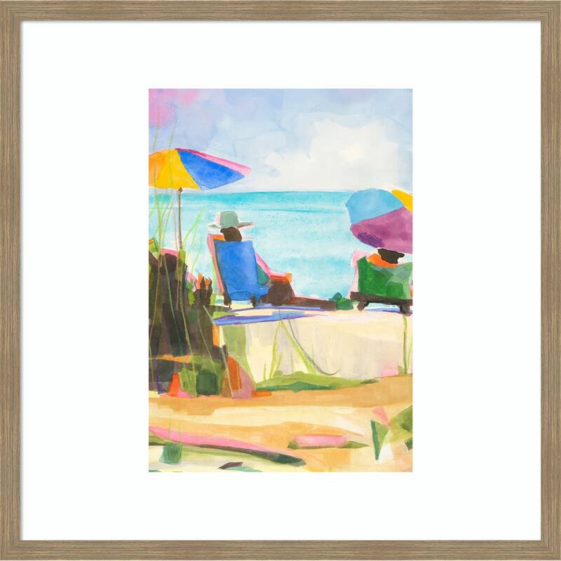 Sitting No. 2 by Sally Wille Wood Framed Wall Art Print