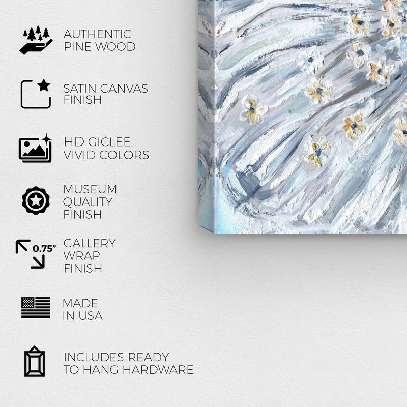 Wynwood Studio Fashion and Glam Pretty Texture Bride White and French Country Wall Art Canvas Print