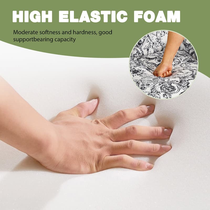 2 Set Traditional Patterned Wingback Accent Chairs with NailHead