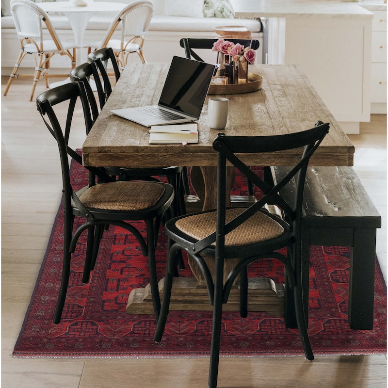 ECARPETGALLERY Hand-knotted Finest Khal Mohammadi Red Wool Rug - 4'11 x 6'5