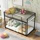 preview thumbnail 3 of 32, Twin over Twin Size Metal Low Bunk Bed with Ladder and Fence for Kids' Bedroom