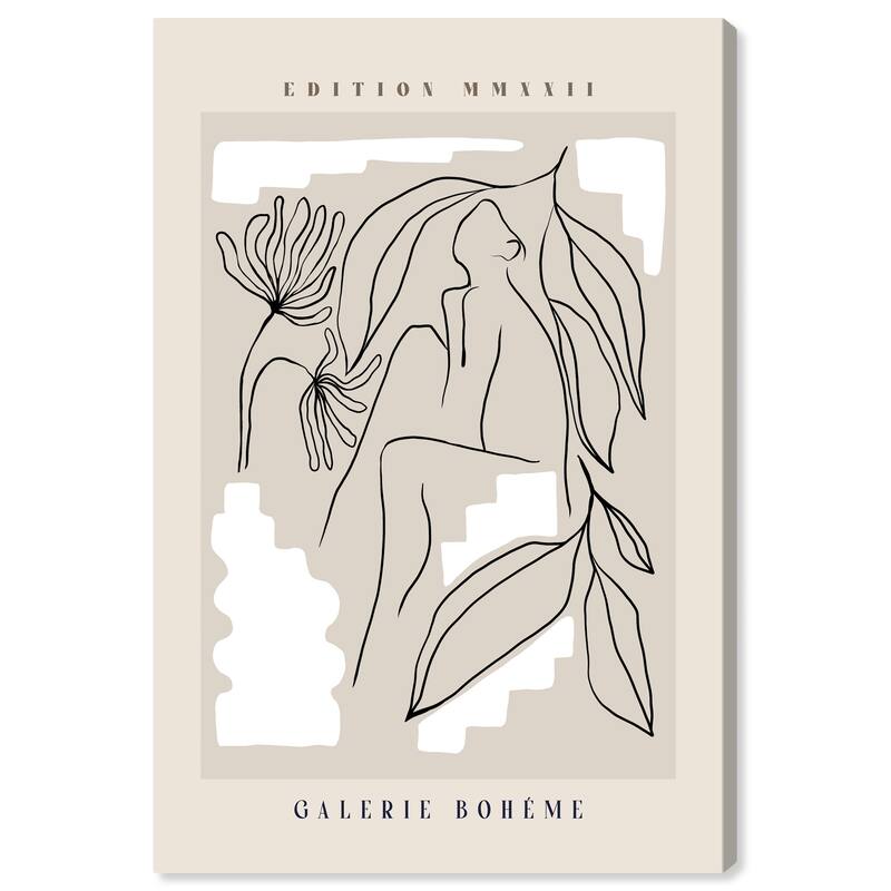 Wynwood Studio Canvas Floral and Botanical Immersive Gray and Light Gray Modern & Contemporary Wall Art Canvas Print
