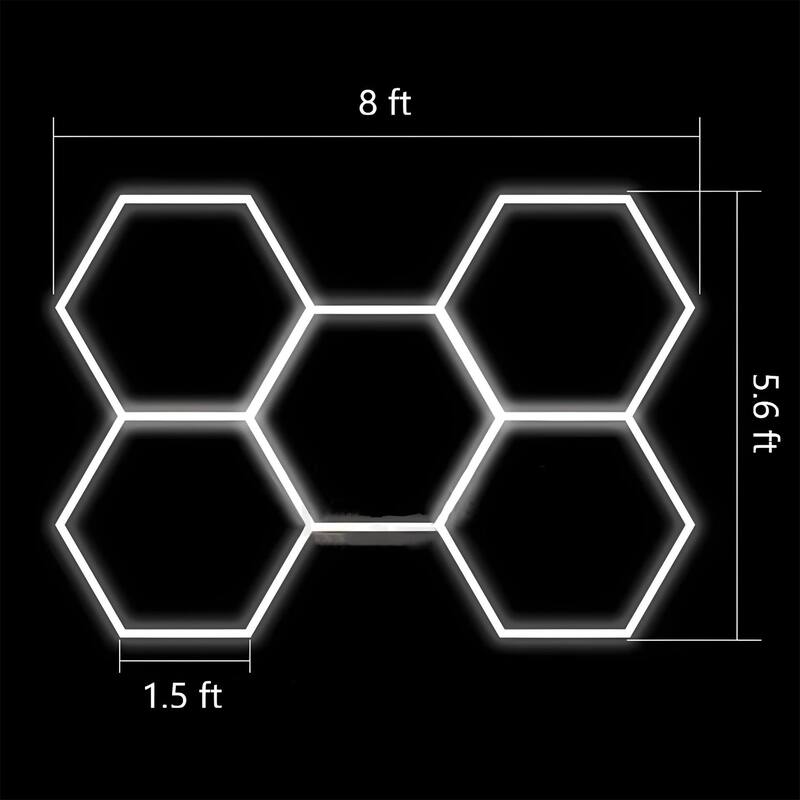 RGBW Hexagon Modular Suspended Lighting, Wall Light