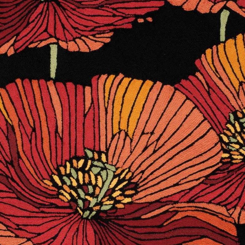 Gepig Floral Traditional Stain Resistant Area Rug By HomeRoots - 66' X '42' X '0.5