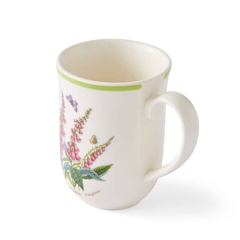 Portmeirion Botanic Garden Set of 6 Meadow Tulip Beaker Mugs - 10.5 oz