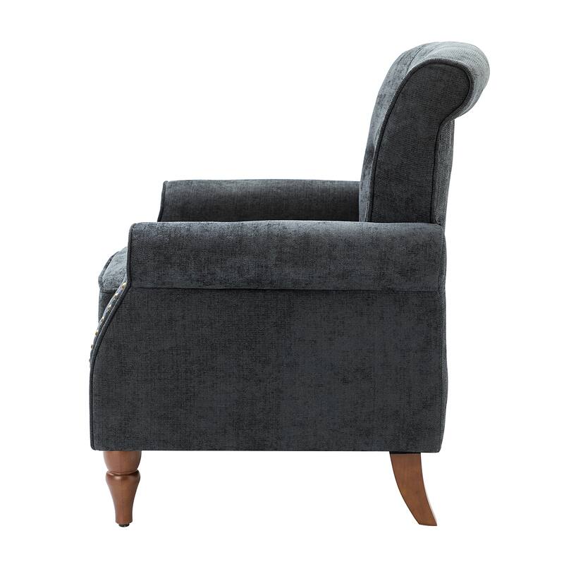 Indiges Comfy Upholstered Accent Armchair with Tufted Back Set of 2 for Bedroom Reading Office