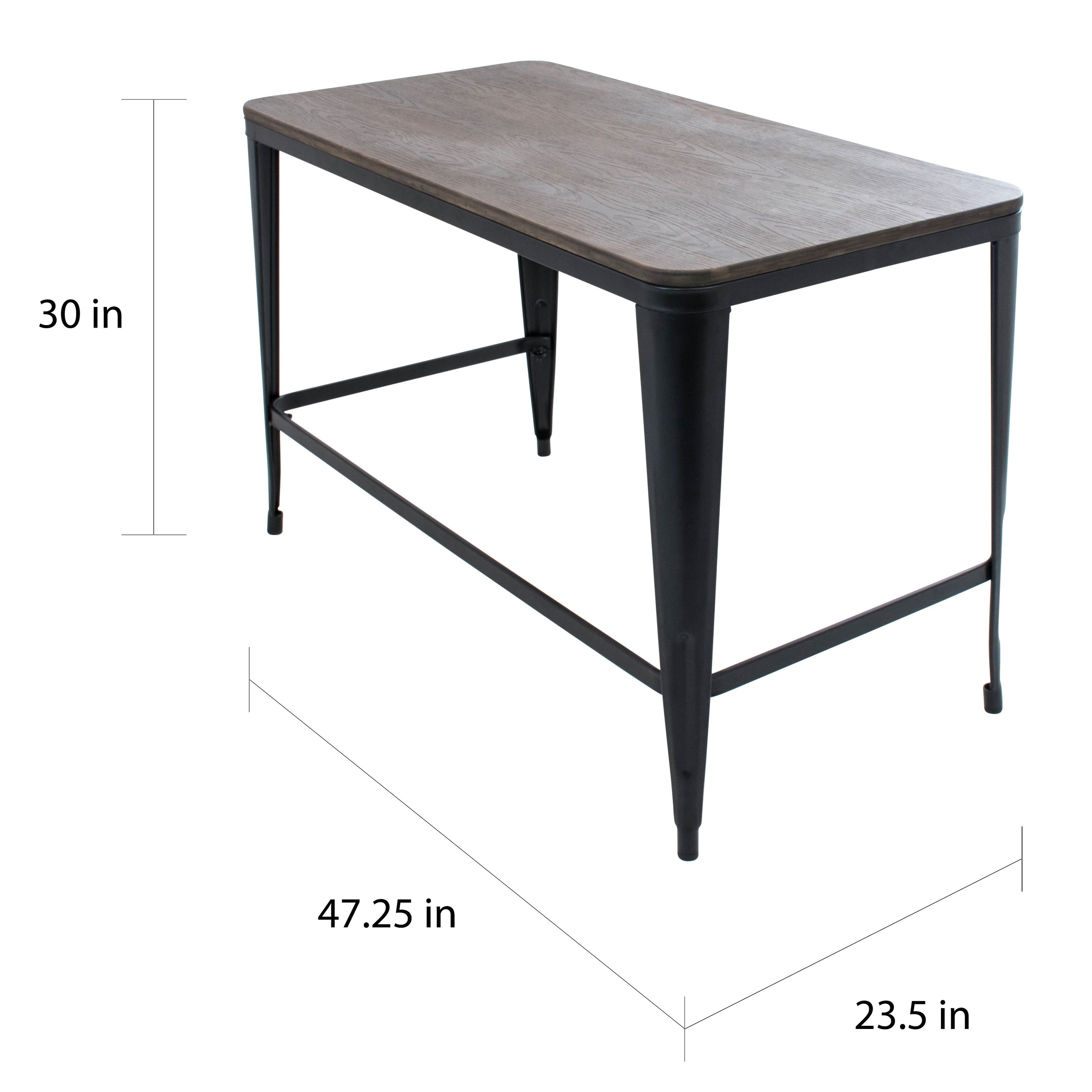 Shop Black Friday Deals On Carbon Loft Omari Industrial Desk With Espresso Wood Top And Metal Frame On Sale Overstock 11903339