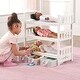 preview thumbnail 3 of 10, Badger Basket 1-2-3 Convertible Doll Bunk Bed with Bedding, Baskets and Free Personalization Kit - White Rose