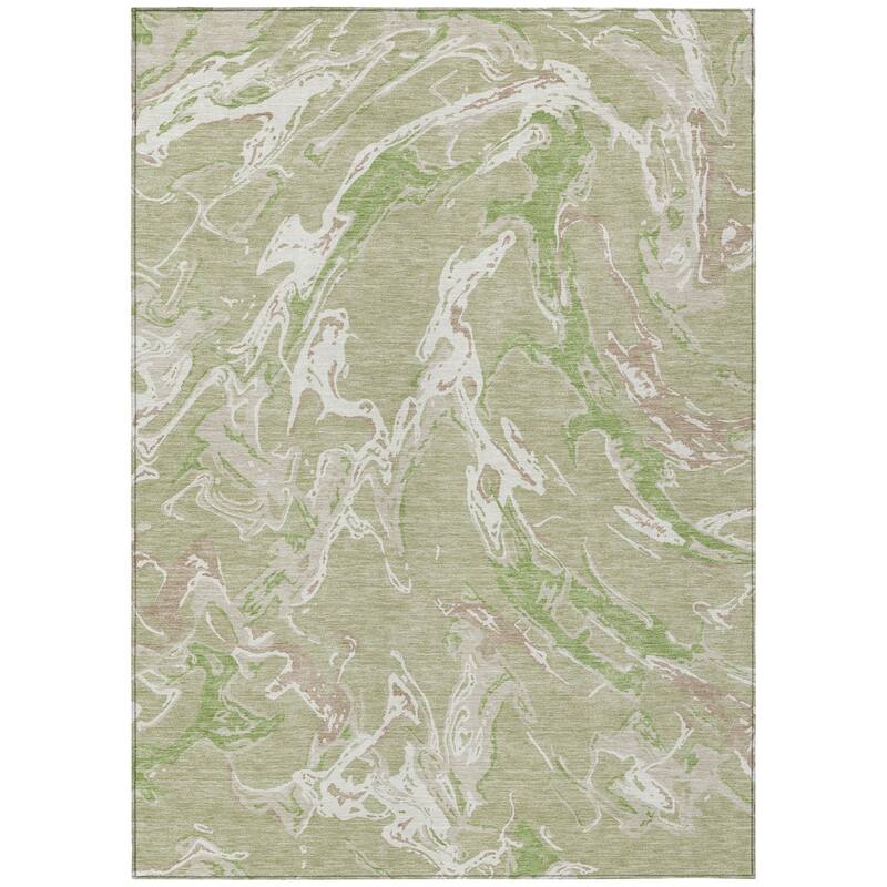 HomeRoots Abstract Transitional Rectangle Outdoor Rug