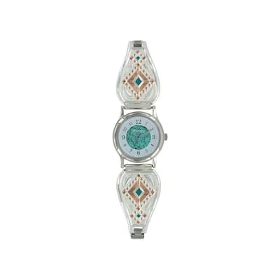 Montana Silversmiths Watch Women Two Tone Southwestern Beats WCH3713TQ - One Size