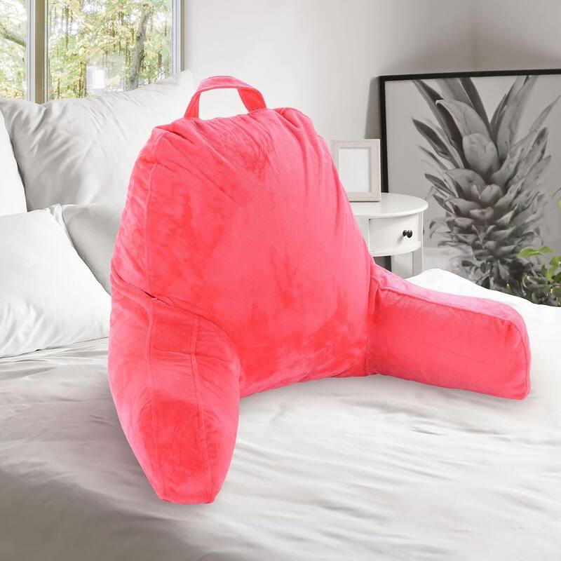 Cheer Collection Memory Foam Support Reading, TV Pillow - Hot Pink