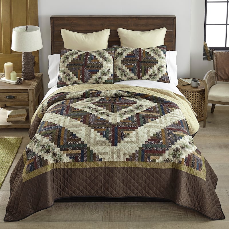 Donna Sharp Whitley Polyester Quilt Collection - Brown - Queen
