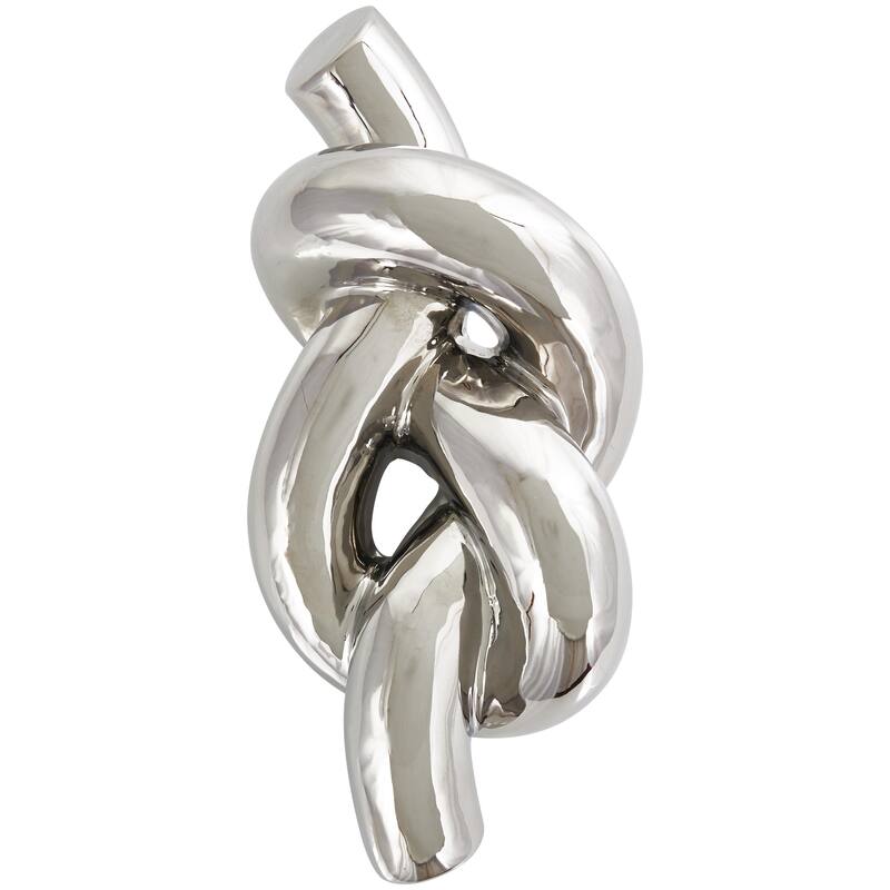 Ceramic Knot Abstract Decorative Sculpture - Silver - Roche River Decor