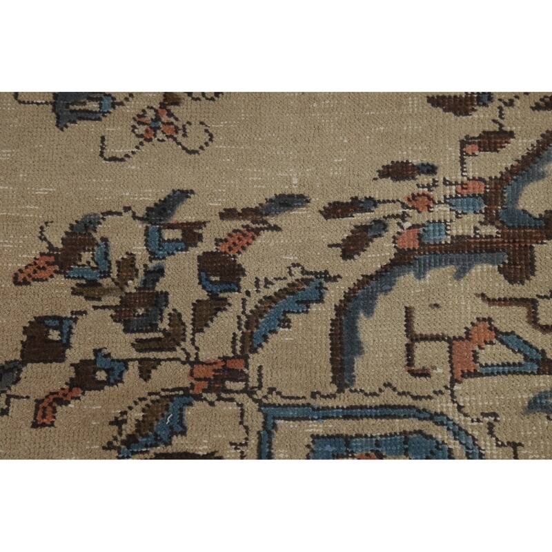 Tabriz Persian Vintage Area Rug Handmade Wool Carpet - 8'5" x 11'0"