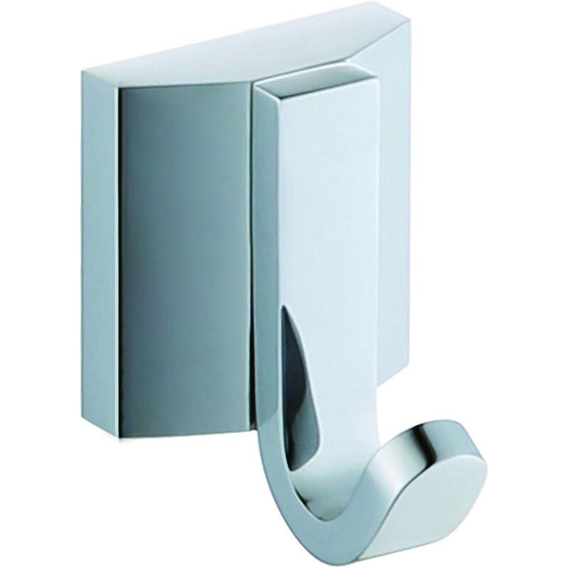 Blossom Single Robe Hook Rack Holder Hanger Solid Bathroom Accessory - Chrome - Chrome