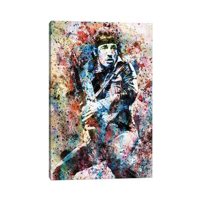 iCanvas "Bruce Springsteen "Streets Of Fire"" by Rockchromatic Canvas Print