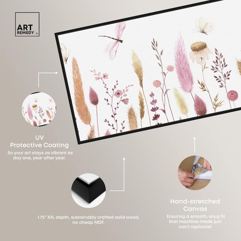 Harvest Dried Flowers Panoramic Canvas by Art Remedy