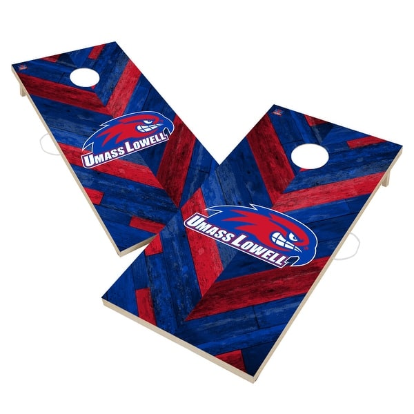 slide 2 of 6, Massachusetts Lowell River Hawks Cornhole Board Set 16 Years and Up