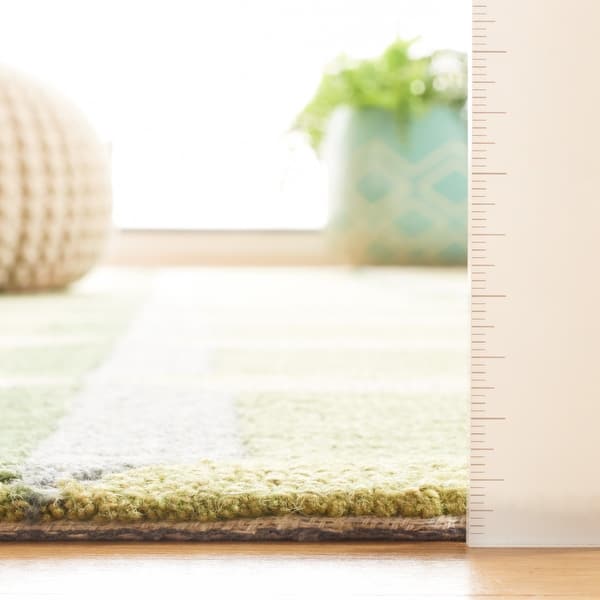 dimension image slide 1 of 2, SAFAVIEH Handmade Genre Helouisa Mid-Century Modern Wool Rug