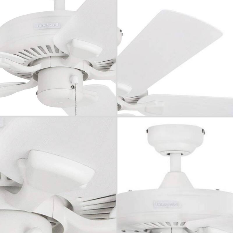 52" Honeywell Belmar Wet Rated Indoor/Outdoor Ceiling Fan, No Light