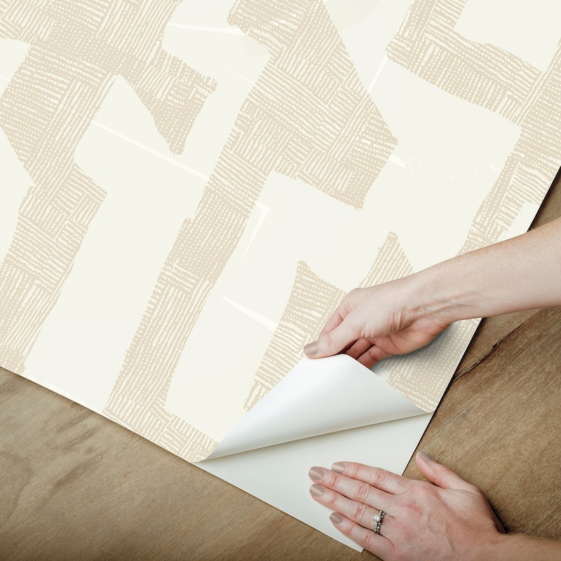 Tribe Caramel Cream Premium Peel and Stick Wallpaper