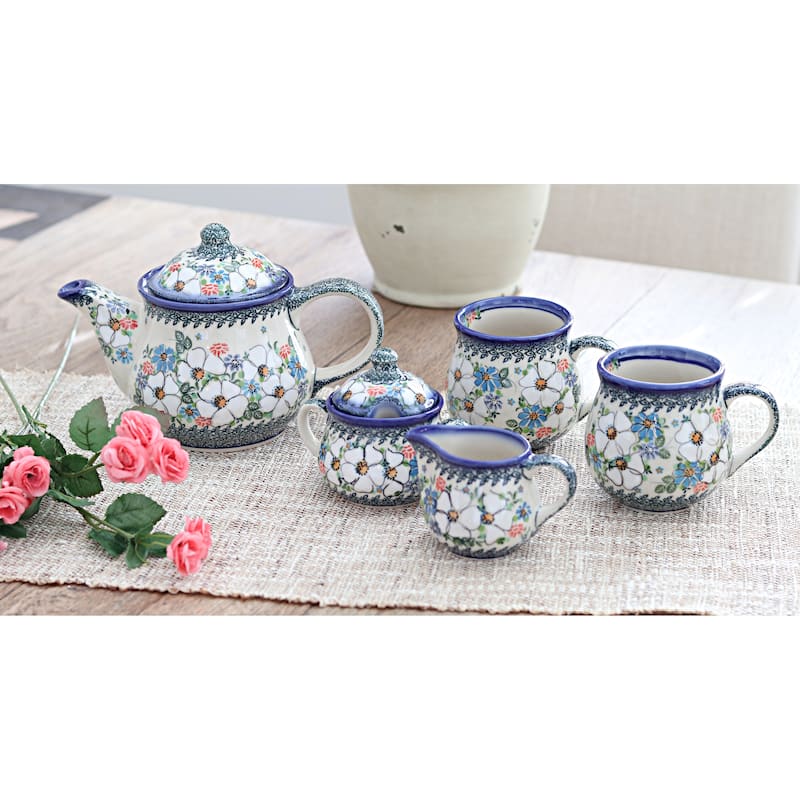 Blue Rose Polish Pottery K04D Galia Large Bubble Mug