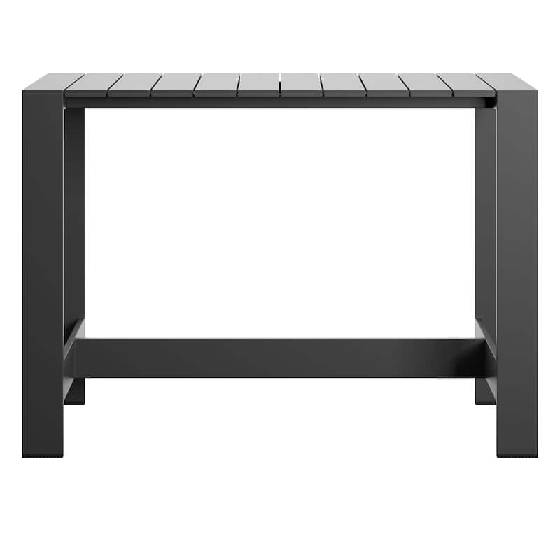 Tahoe 59 Inch Rectangle Outdoor Aluminum Bar Table